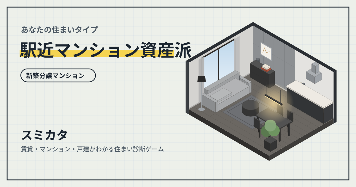 駅近マンション資産派のイメージ