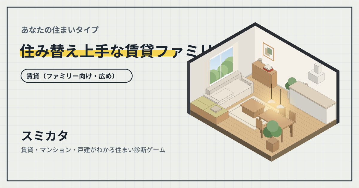 住み替え上手な賃貸ファミリーのイメージ